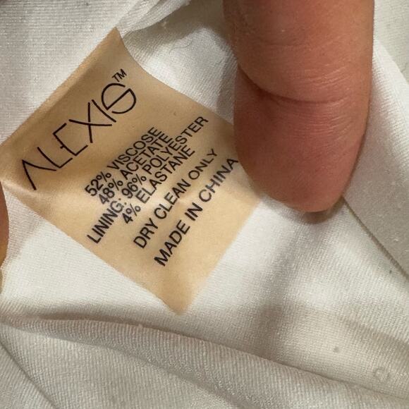 Alexis Tiered flared long sleeves London mini ivory Dress XS - Picture 10 of 11